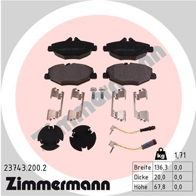 

Колодки Дисковые Передние Мв W211 2.0-2.4/2.0Сdi/2.7Сdi 02> ZIMMERMANN 2374320 23743.200.2