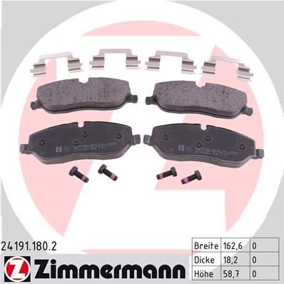 

Тормозные колодки ZIMMERMANN дисковые 241911802