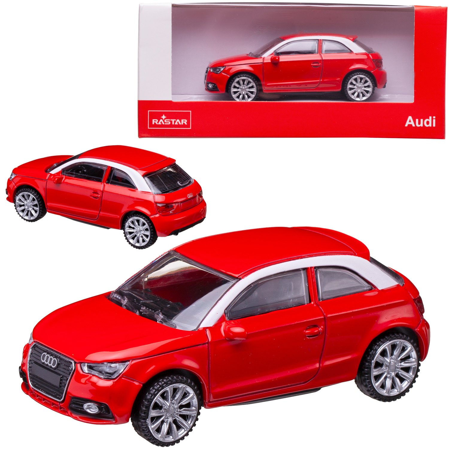 Машина металлическая 1:43 Audi A1, цвет красный фильтр красный jim scale 01 323