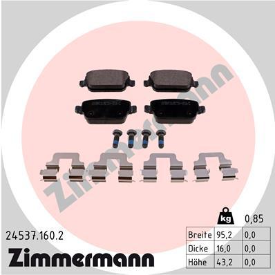 

Тормозные колодки ZIMMERMANN дисковые 245371602