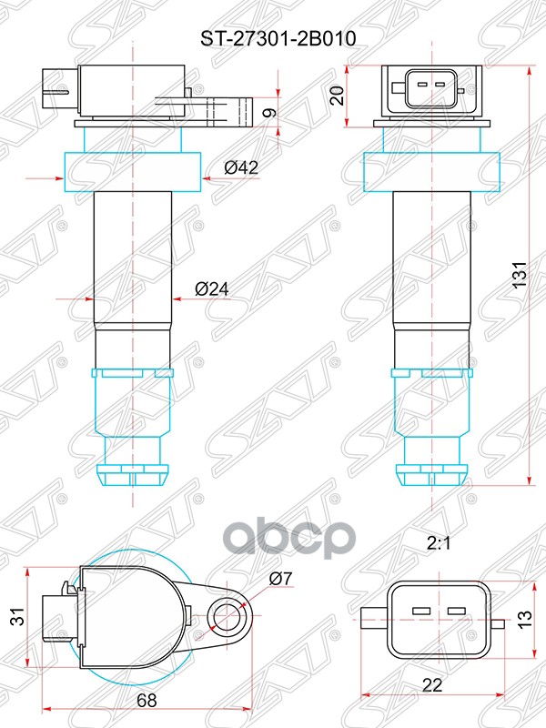 фото Катушка зажигания kia rio 1.6 10-/hyundai solaris 1.6 10-/avante 1.6 10-/elantra 1.6 10- s sat