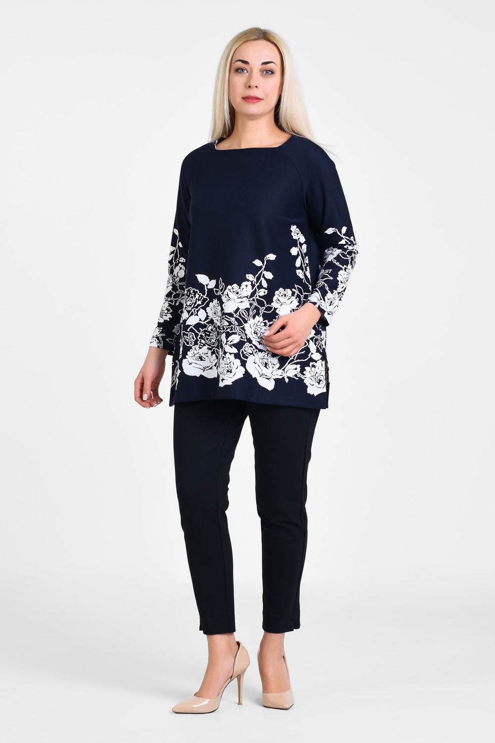 

Туника женская OLSI 1906019 синяя 48 RU, Синий, 1906019