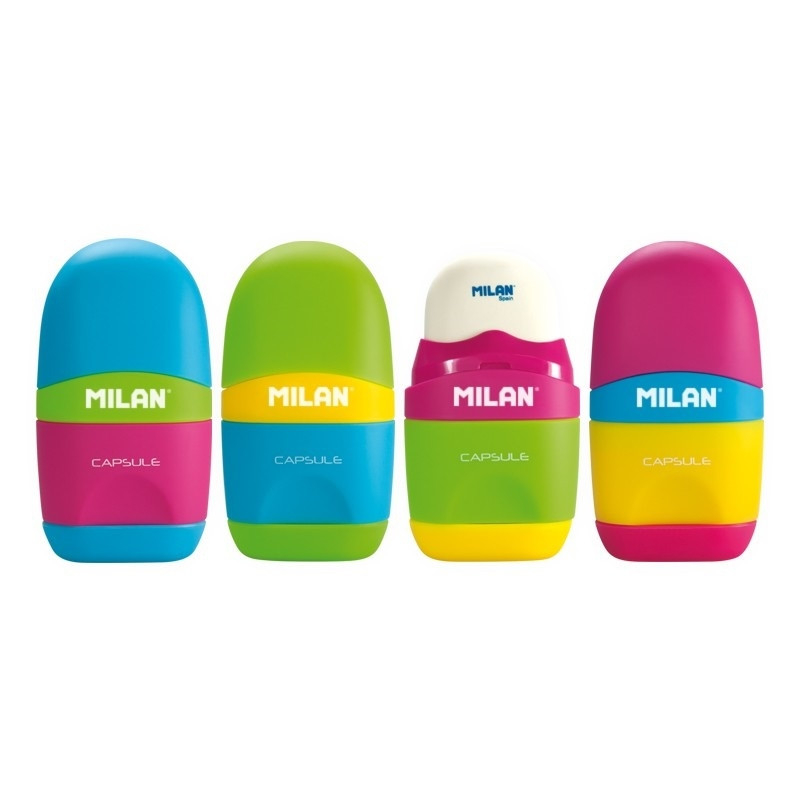 

Ластик -точилка Milan CAPSULE MIX, пластик, цвет в ассорт. 4701236, Разноцветный