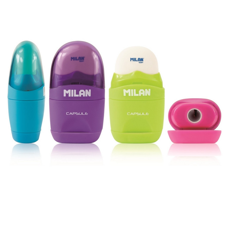 

Ластик -точилка Milan CAPSULE цвет в ассорт., блистер 208199