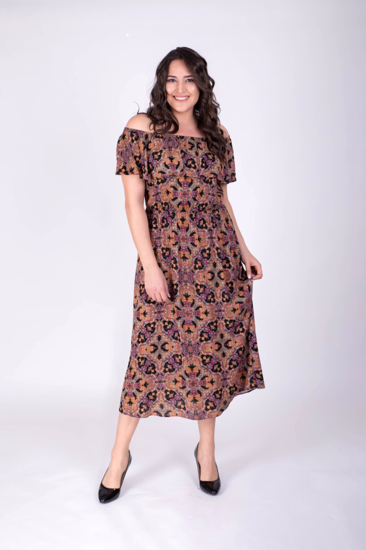 

Платье женское My Line Moda 490 разноцветное 44 RU, Разноцветный, 490