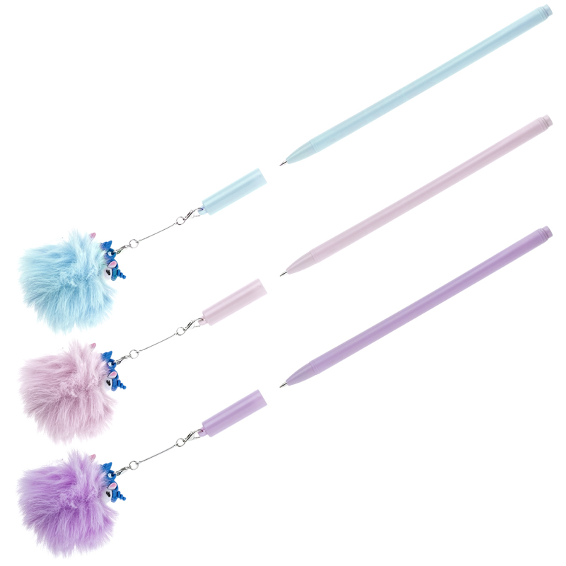 

Ручка шариковая BERLINGO MESHU Unicorn синяя, 0,7мм, с пушист. помпоном, корпус ассорти