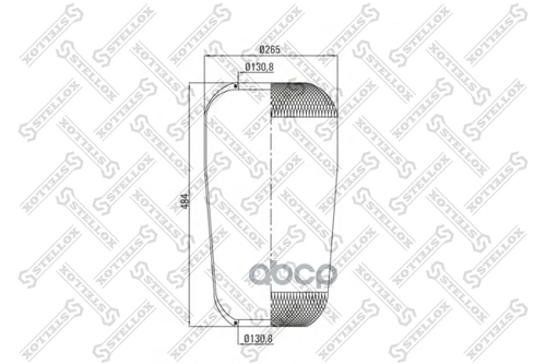 

STELLOX 9007370SX 90-07370-SX_пневмоподушка кон 484-264-130.8 130.8 MB, Iveco 1шт