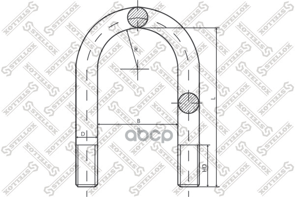

STELLOX 8464609SX 84-64609-SX_стремянка! с гайкой 156xМ24x1.5x390R HD30-B16 MB 1шт