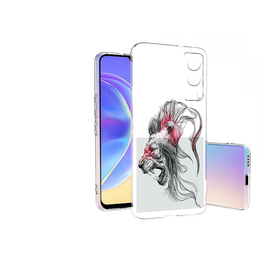 

Чехол MyPads Tocco для Vivo V21E разъяренный лев (PT161736.380.576), Прозрачный, Tocco