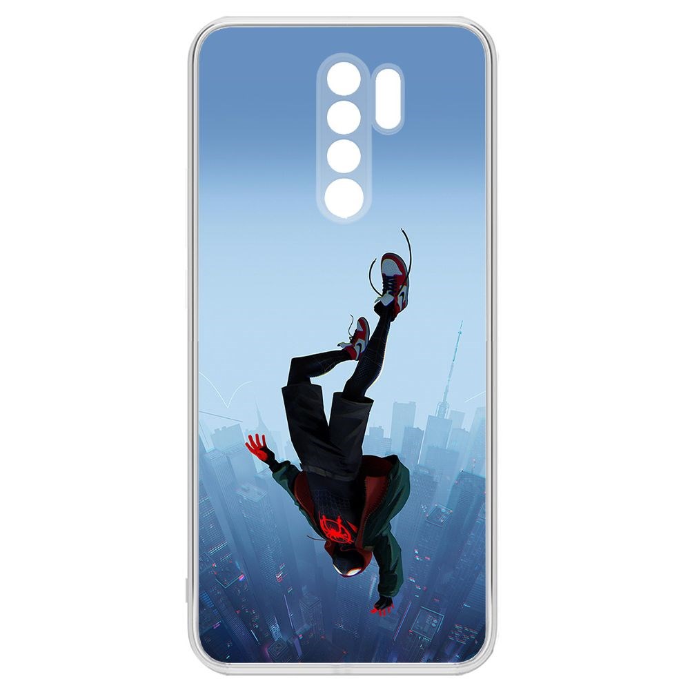 Чехол-накладка Krutoff Clear Case Человек-Паук, Майлз Моралес для Xiaomi Redmi 9