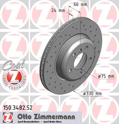 

Диск Торм.Перед.Вент.Перфорир. [330Х24] 5 Отв. Sроrт Соат Z ZIMMERMANN 150348252