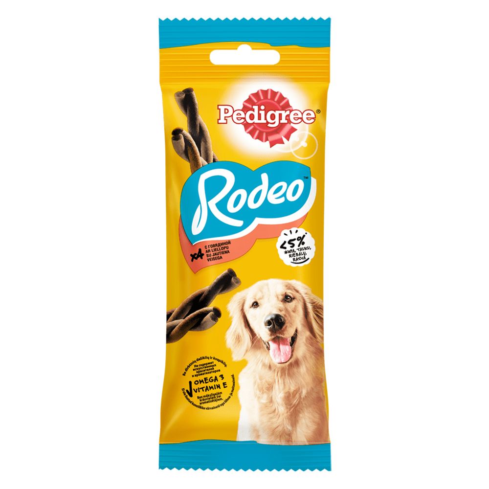 фото Лакомство для собак pedigree rodeo говядина 123г (упаковка - 12 шт)