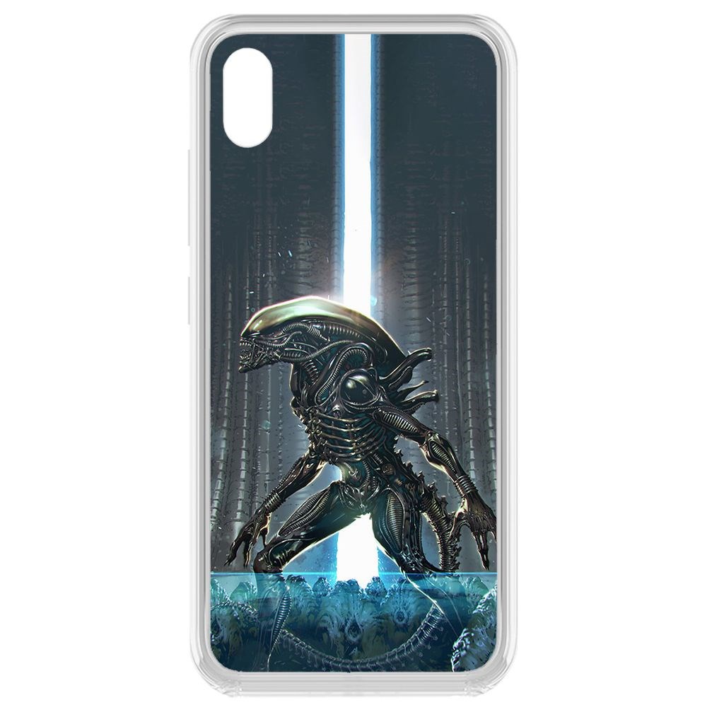 

Чехол-накладка Krutoff Clear Case Чужой, Тревога для Vivo Y91c, Прозрачный