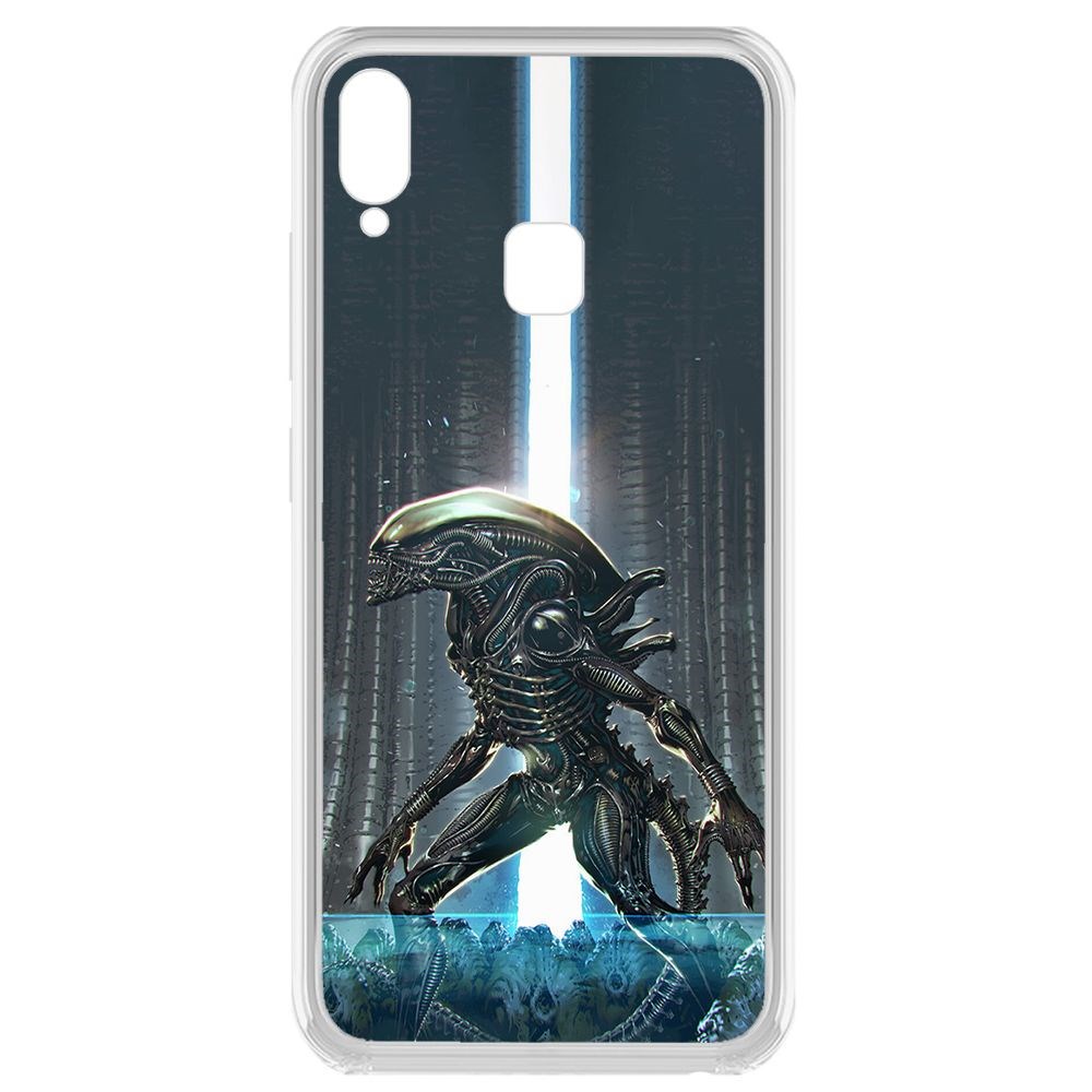 

Чехол-накладка Krutoff Clear Case Чужой, Тревога для Vivo Y95, Прозрачный