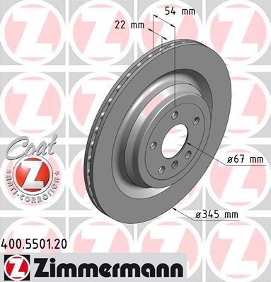 

Диск Торм. Зад. ZIMMERMANN 400550120