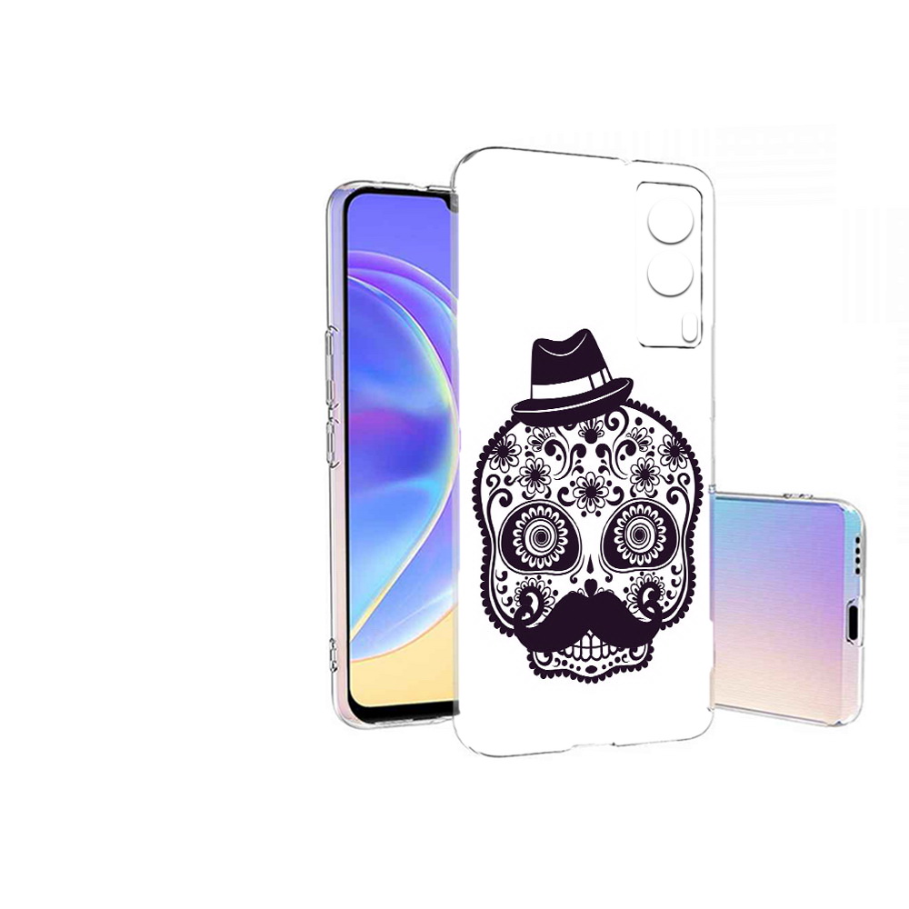 

Чехол MyPads Tocco для Vivo V21E разрисованный скелет (PT161736.380.575), Прозрачный, Tocco