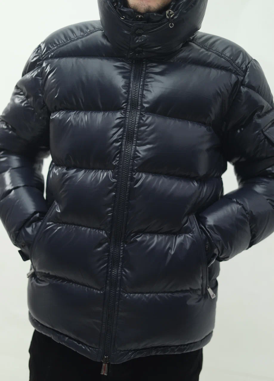 Пуховик мужской Moncler Maya синий 2XL