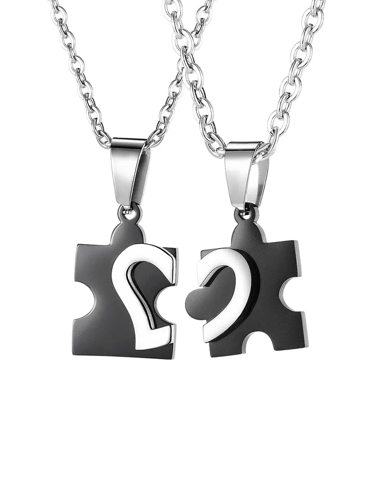 

Парные кулоны из бижутерного сплава DESIGNER JEWERLY Пазлы чёрные, 491058861