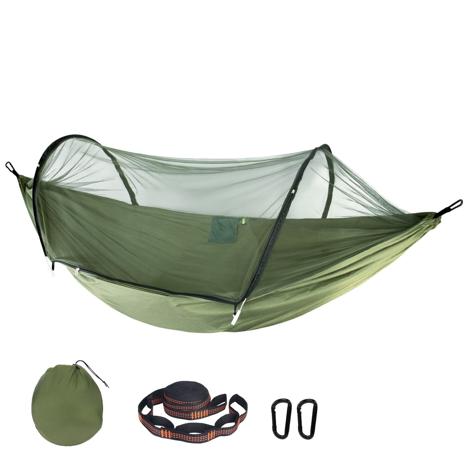 Гамак туристический KONOO dc010 с москитной сеткой, цвет болотный