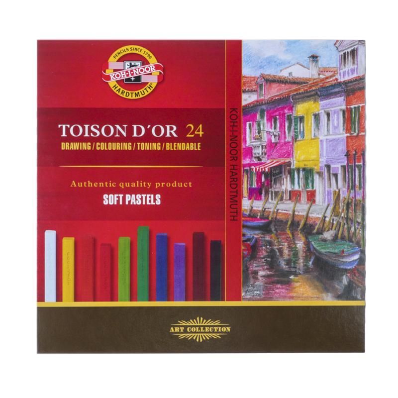 

Пастель Koh-I-Noor Toison D'or 8584, квадратное сечение, 24 цвета, Разноцветный
