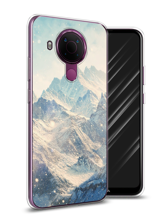 

Чехол Awog на Nokia 5.4 / Нокиа 5.4 "Горы 4", Голубой, 123650-4
