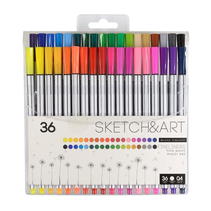 

Набор капиллярных ручек 36 цветов Sketch&art, 0,4 мм
