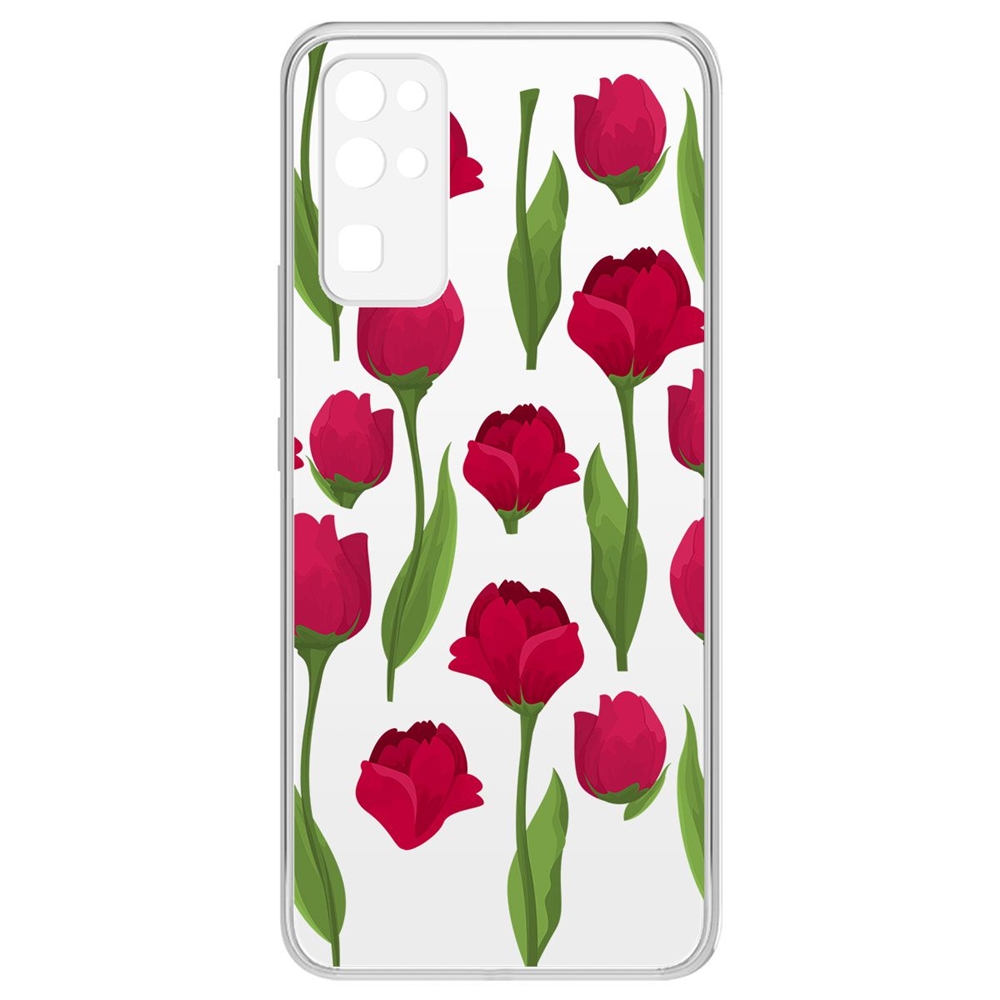 

Чехол-накладка Krutoff Clear Case Розы паттерн для Honor 30