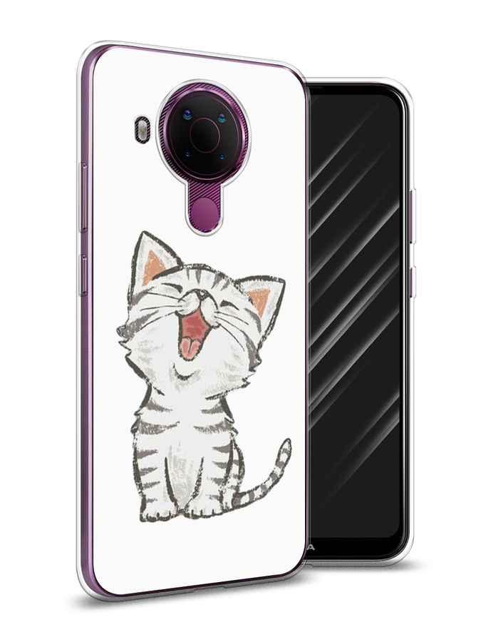 

Чехол Awog на Nokia 5.4 / Нокиа 5.4 "Котенок рисованный", Серый;белый, 123650-1