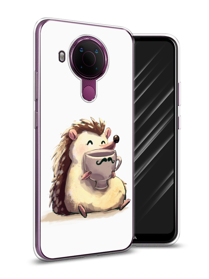 

Чехол Awog на Nokia 5.4 / Нокиа 5.4 "Еж кофеман", Белый;коричневый;бежевый, 123650-10