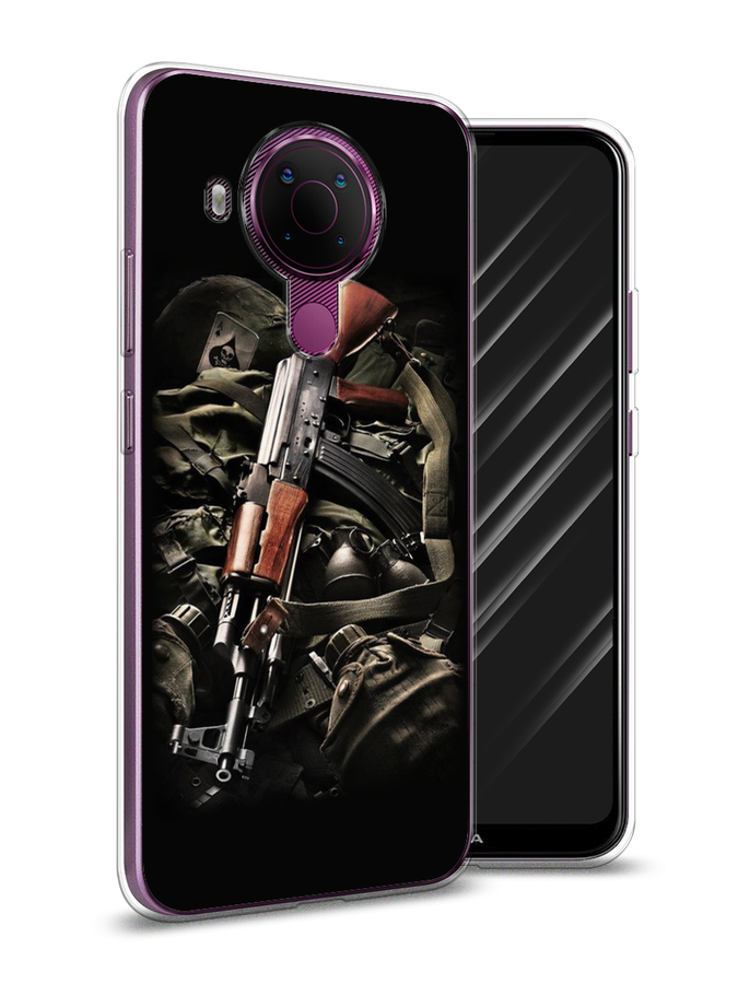 

Чехол Awog на Nokia 5.4 / Нокиа 5.4 "Автомат", Черный;коричневый;серый, 123650-5