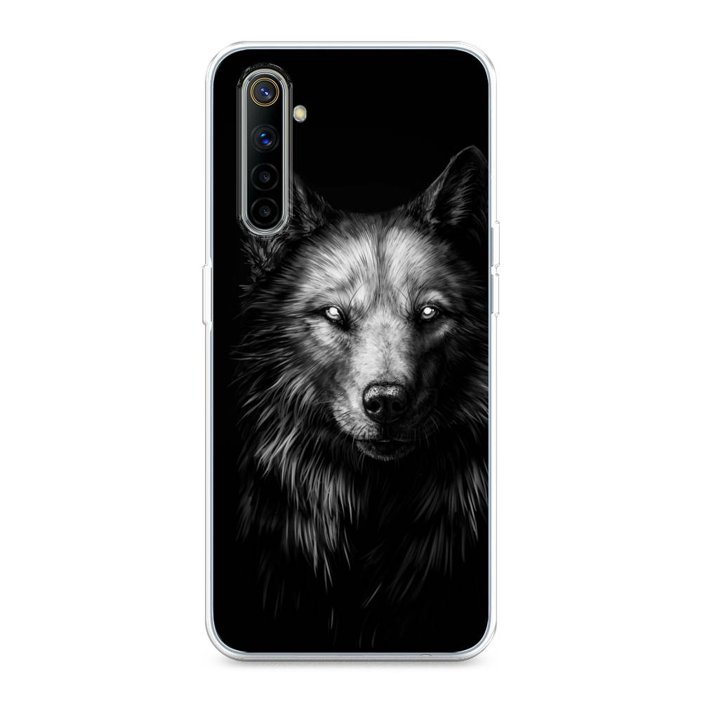 

Чехол Awog на Realme 6 "Волк черно белый", Разноцветный, 252750-1