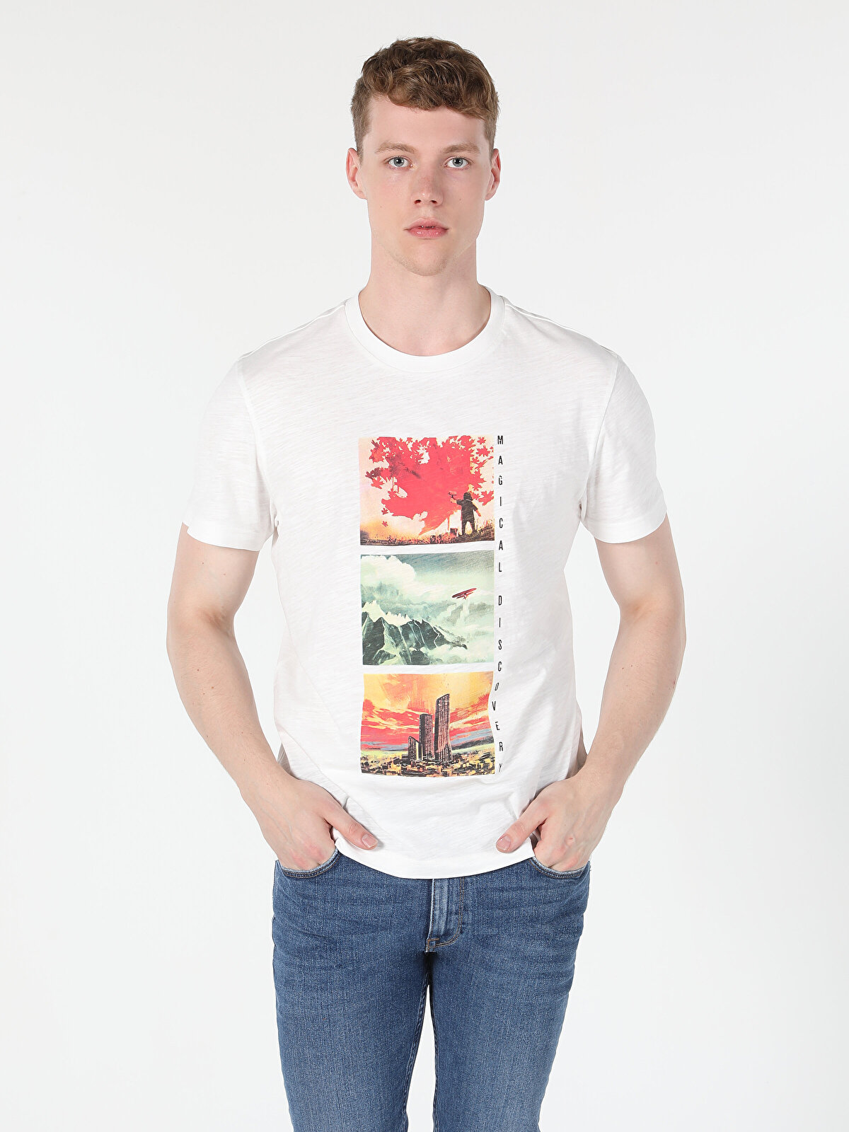 

Футболка мужская Colin's CL1059672_Q1.V1_OFW белая 2XL, CL1059672_Q1.V1_OFW