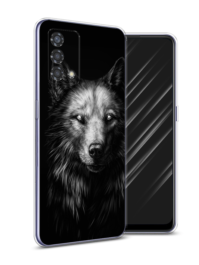 

Чехол Awog на Oppo Reno 6 Lite "Волк черно белый", Разноцветный, 259550-1