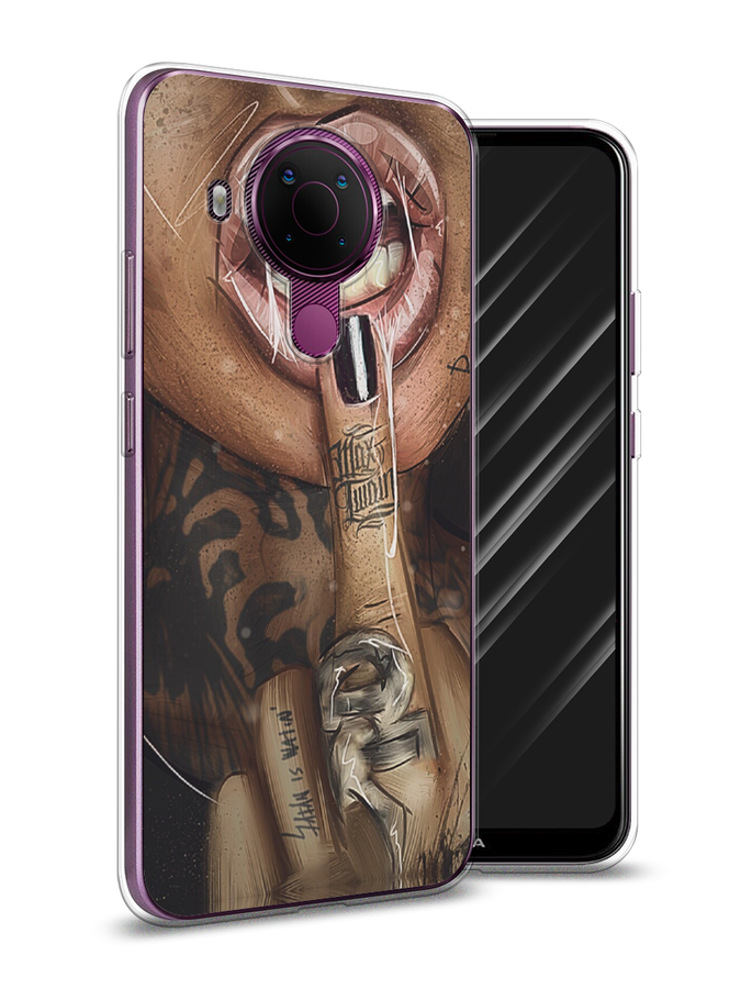 

Чехол Awog на Nokia 5.4 / Нокиа 5.4 "Девушка с татуировками", Бежевый;розовый;черный, 123650-9