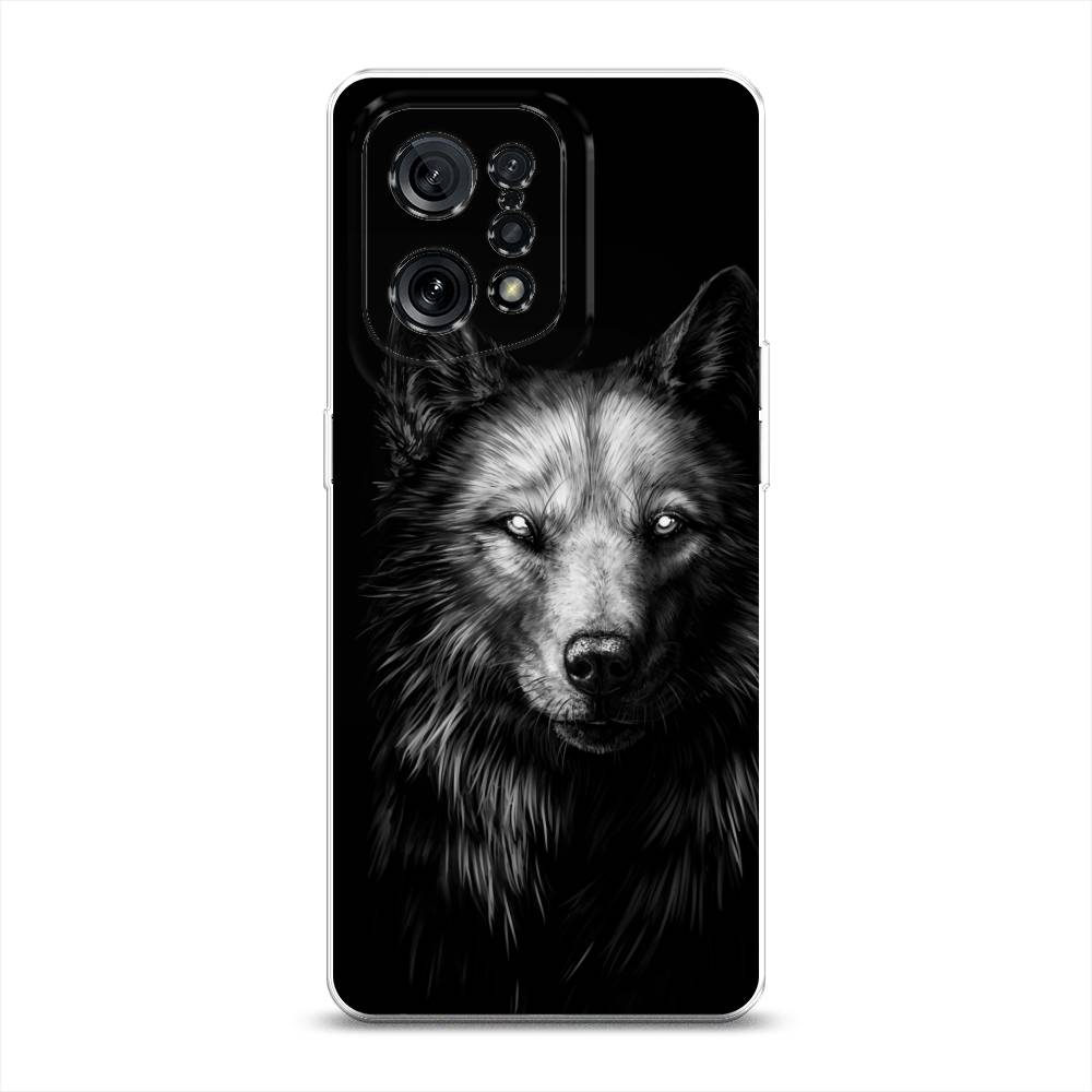 

Чехол Awog на Oppo Find X5 "Волк черно белый", Разноцветный, 259750-1