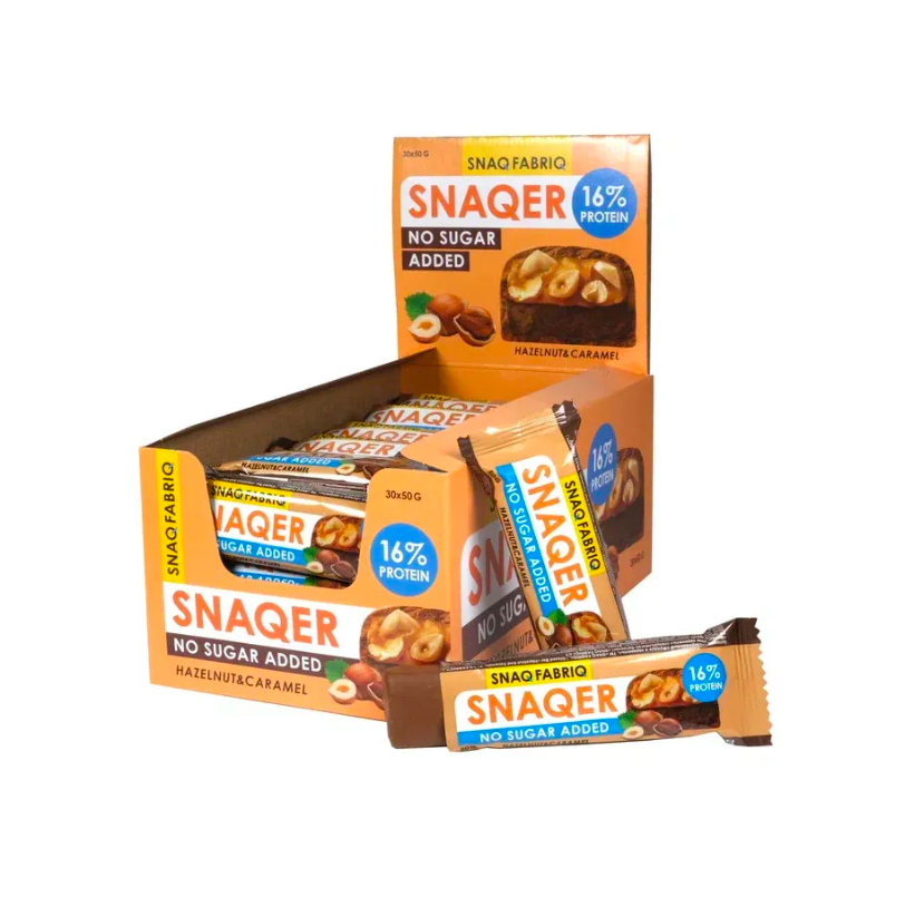 

Спортивный батончик Snaq Fabriq SNAQER Hazelnut&Caramel, 20 шт по 50 г