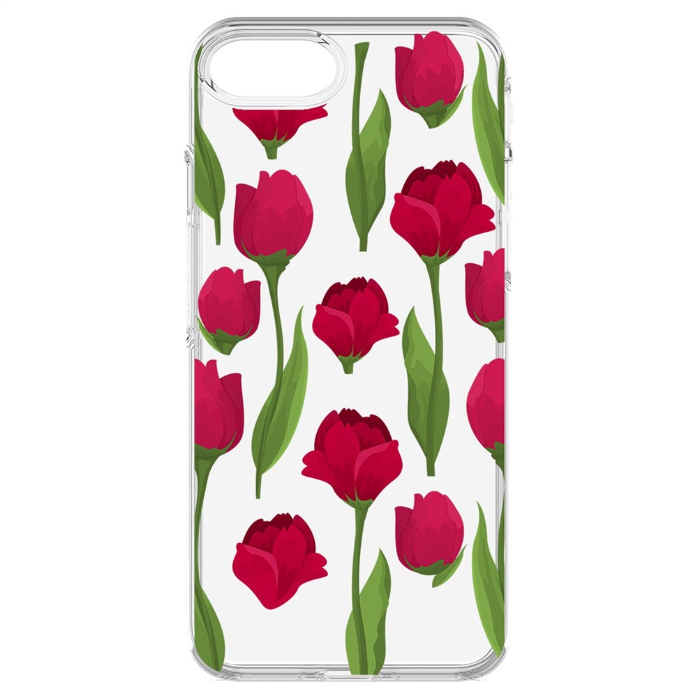 

Чехол-накладка Krutoff Clear Case Розы паттерн для iPhone 7/8/SE
