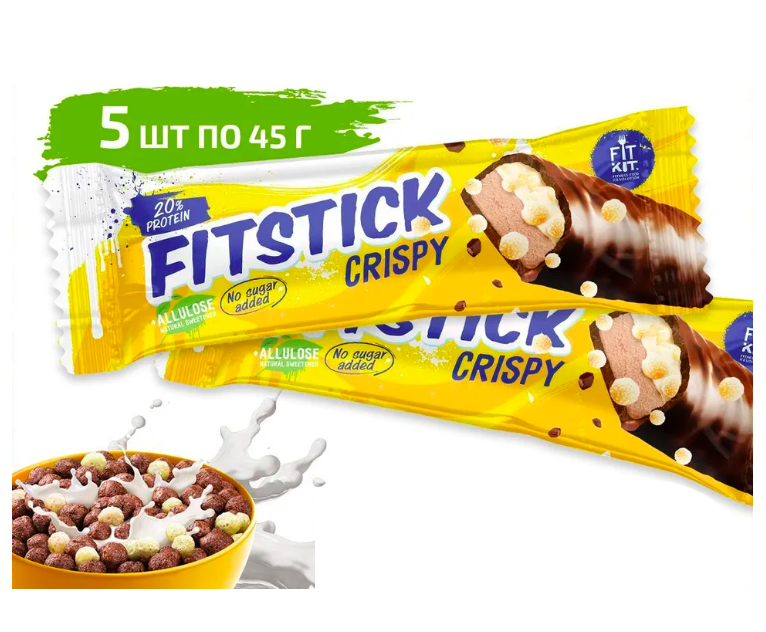 

Спортивный батончик Fit Kit FITSTICK CRISPY 5 шт по 45 г