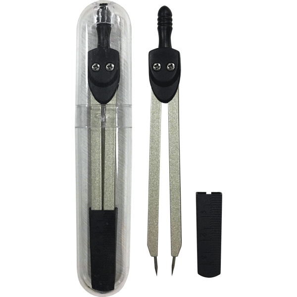 Циркуль металлический deVENTE измеритель 2 иглы пластиковый футляр