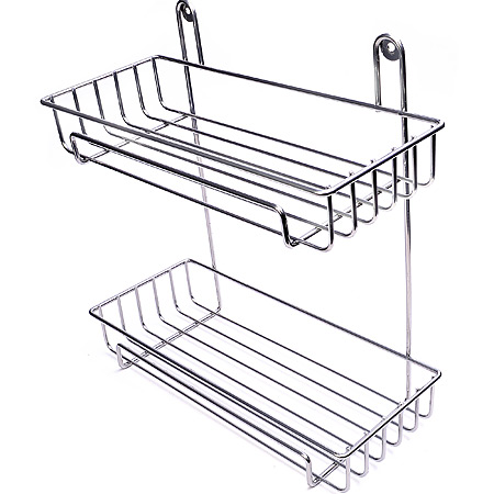фото Полка настенная 2-х ярусная (29*12,5*30см) хром алт92с ksmb-алт92с mayer&boch