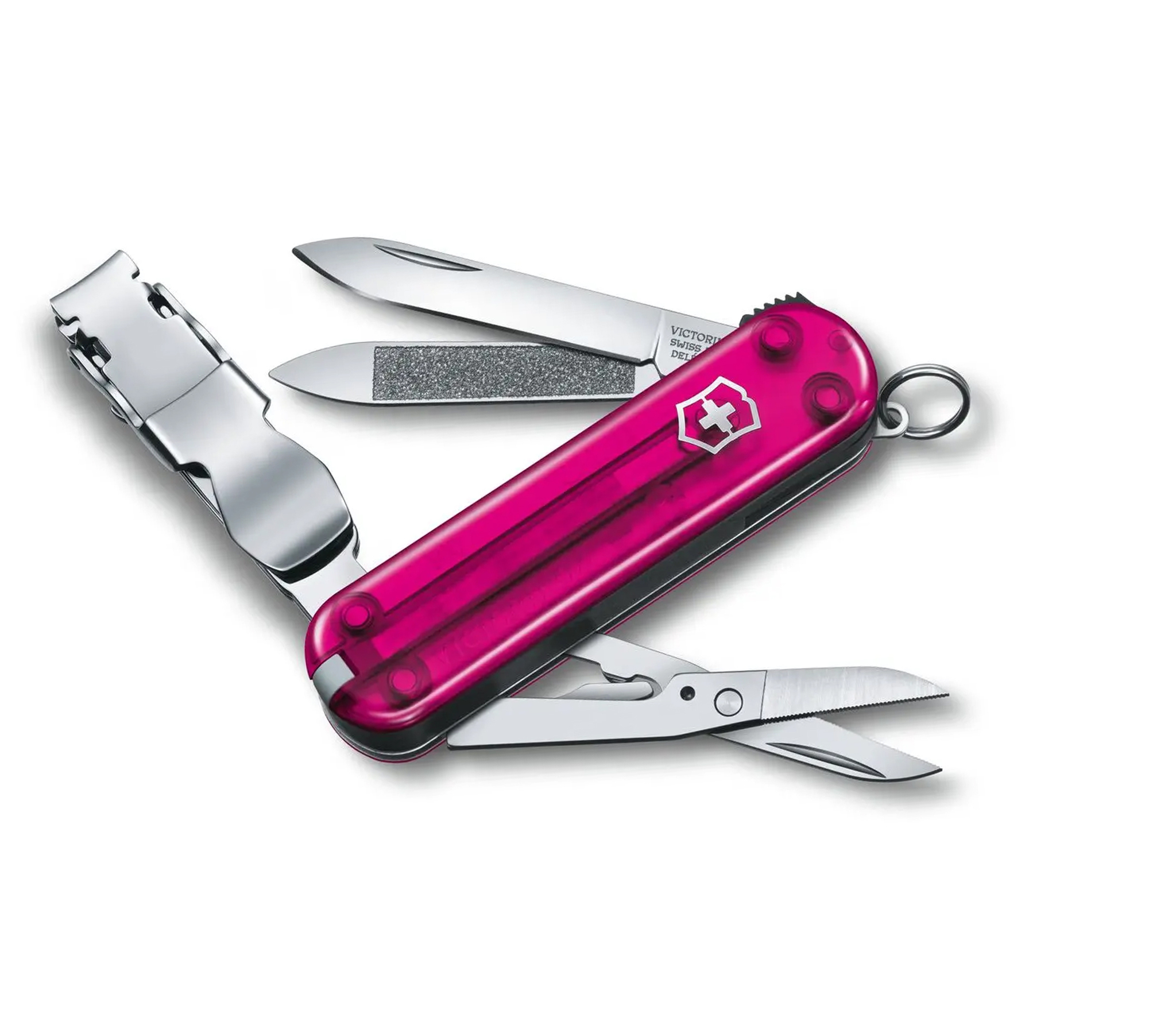 

Нож Victorinox Classic Nail Clip 580, 65 мм, 8 функций, полупрозрачный розовый 0.6463.T5, Classic Nail Clip 580