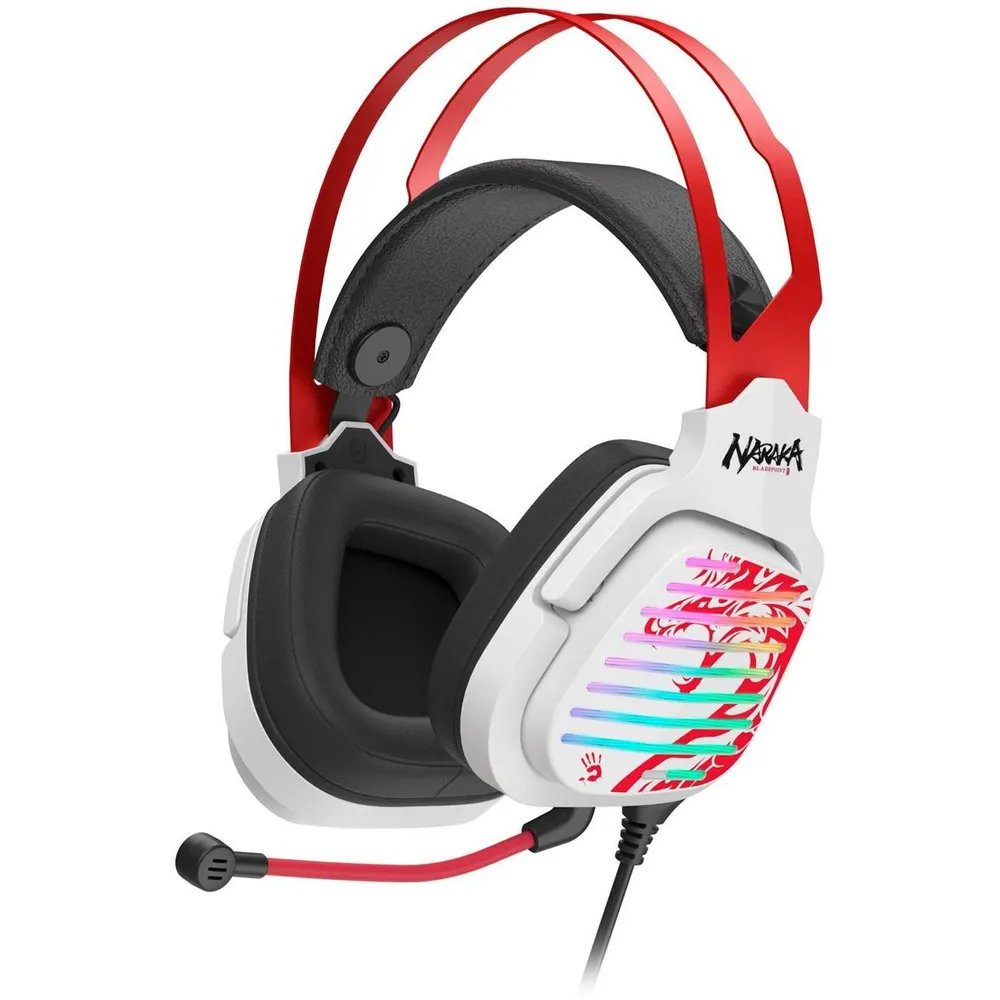 

Наушники для компьютера A4Tech Bloody G560 белый/красный, Bloody G560 белый/красный