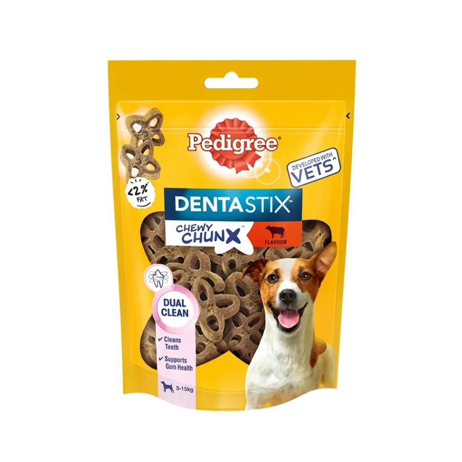 фото Лакомство для собак pedigree denta stix жевательные кусочки со вкусом говядины, 68г, 5 шт.