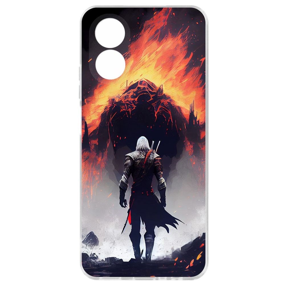 

Чехол-накладка Krutoff Clear Case Ведьмак. Геральт для Oppo A38 4G, Прозрачный