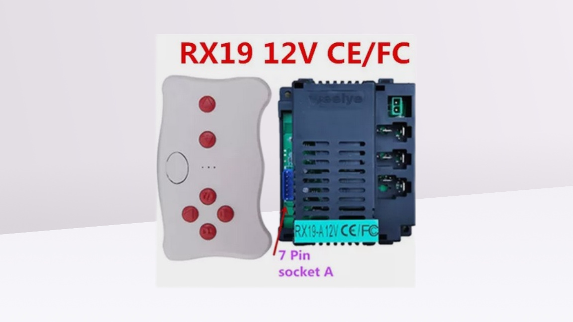 Контроллер Weelye RX19 12V_A + Пульт для детского электромобиля weelye rx76 12v fcc ce 2 4g bluetooth remote control and receiver for children electric car replacement parts