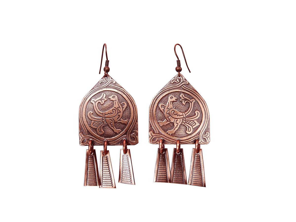 

Серьги подвески из меди Мастерская Алёшиных Т27.12.01.00, Т27.12.01.00