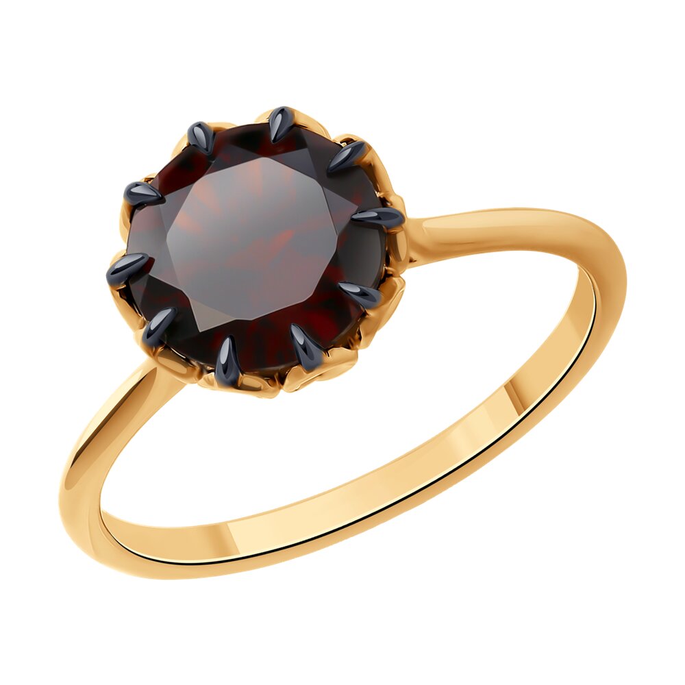 

Кольцо из золота р.  Diamant 51-310-01811-2, гранат, 51-310-01811-2
