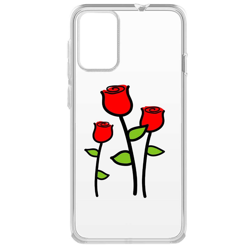

Чехол-накладка Krutoff Clear Case Розочки для ZTE Blade L9