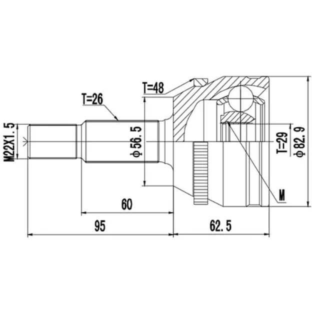 

Шрус Наружный ZIKMAR z87072r