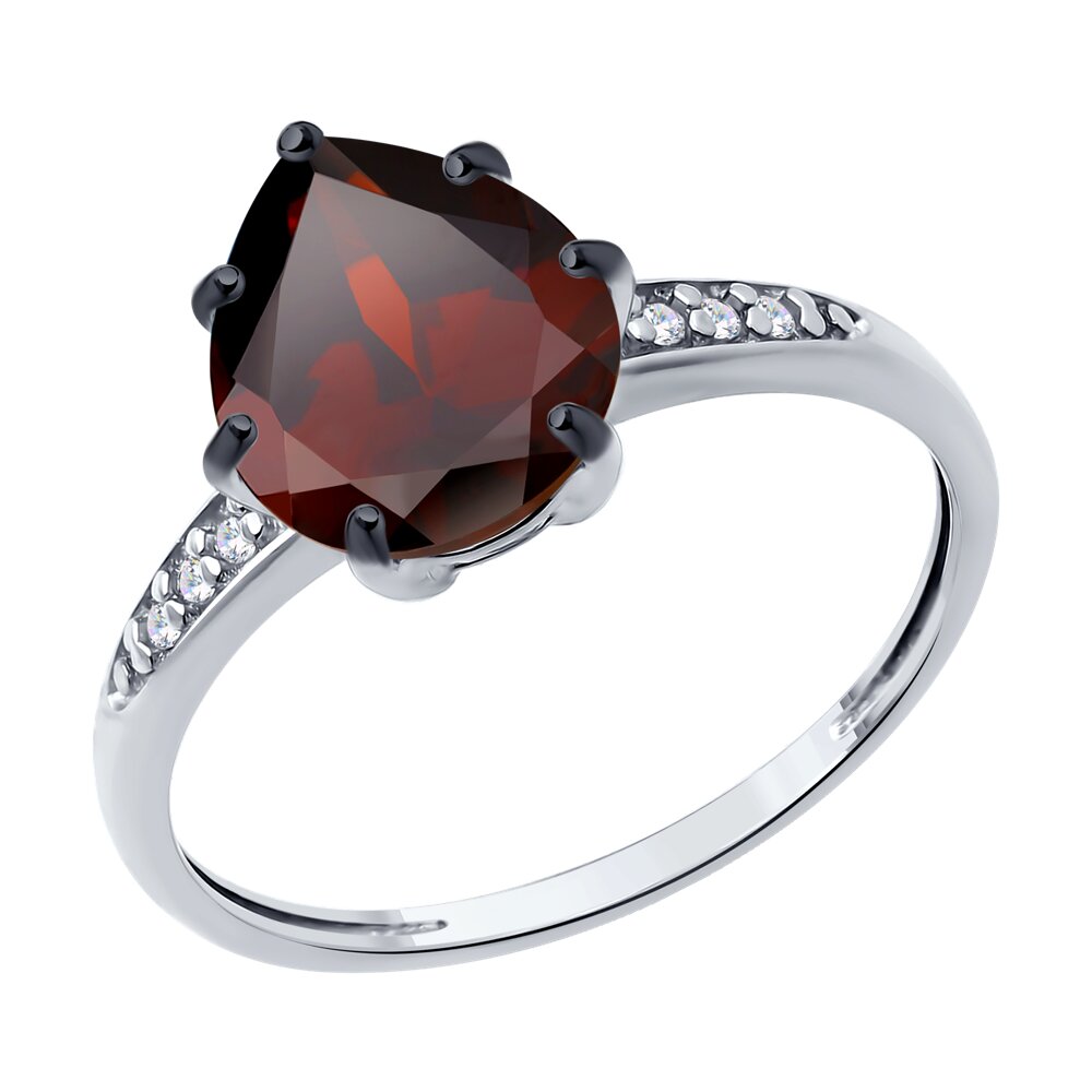 

Кольцо из серебра р. , Diamant 94-310-02059-2, фианит\гранат, 94-310-02059-2